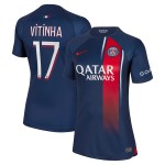 Günstige Fußballtrikots Paris Saint-Germain 2023-24 Vitinha 17 Frauens Heimtrikot Kurzarm